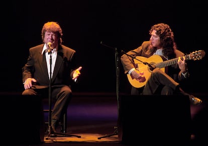 Enrique Morente y el guitarrista Tomatito en 1996.
