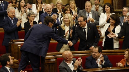 Constitución del nuevo Parlament salido de las elecciones catalanas del pasado 12 de mayo, que ha arrancado este lunes pasadas las 16:00 horas, con el exconseller Josep Rull como candidato de Junts a presidir la cámara catalana.