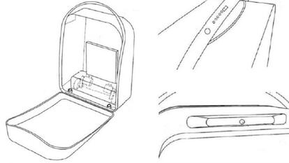 Boceto de la patente 'maleta autónoma' de Pablo Vidal.