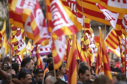 Manifestació del Dia dels Treballadors a Barcelona.