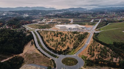 Fotografia aerea de la Plataforma Logística Industrial de Salvaterra de Miño.