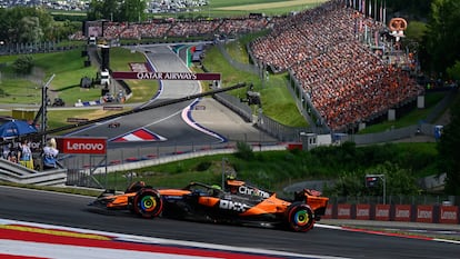 Lando Norris durante la clasificación del GP de Austria.