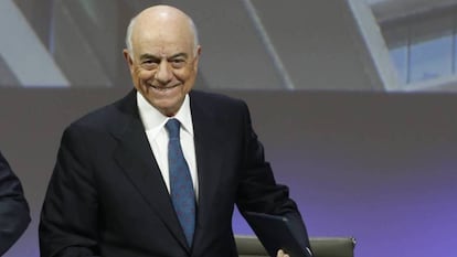 Francisco González, durante una presentación de resultados del BBVA.