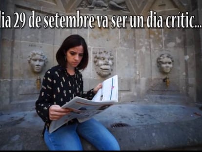 Fotograma del vídeo de Leopolda Olda a favor dels diacrítics.