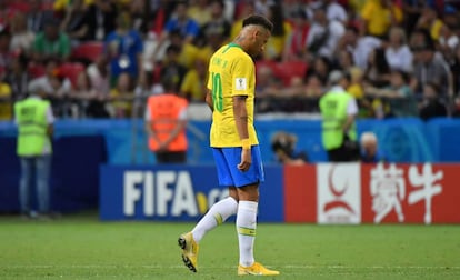Neymar, durante el partido.
