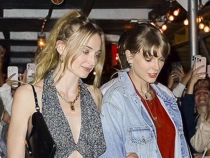 Sophie Turner y Taylor Swift, en su salida nocturna del 19 de septiembre en Nueva York.