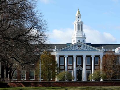 A general view of Harvard University campus in Cambridge, Massachusetts.