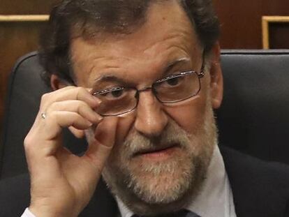 El presidente del Gobierno, Mariano Rajoy, en el congrso de los Diputados.