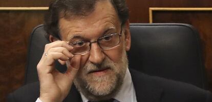 El presidente del Gobierno, Mariano Rajoy, en el congrso de los Diputados.