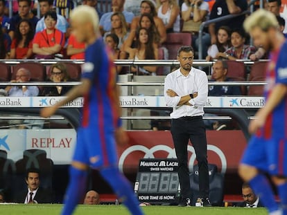 Neymar, Luis Enrique y Messi.