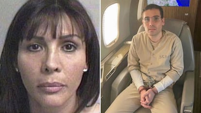 Griselda López y su hijo Ovidio Guzmán López, en imágenes de archivo.