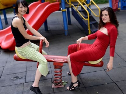 Conciencia en un vestido chino