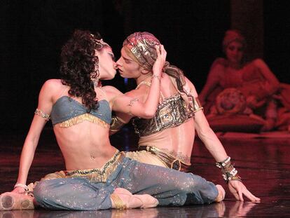 Un momento de la representación de <i>Scheredzade por el Ballet Imperial Ruso.</i>