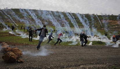 Protestas palestinas en Cisjordania.