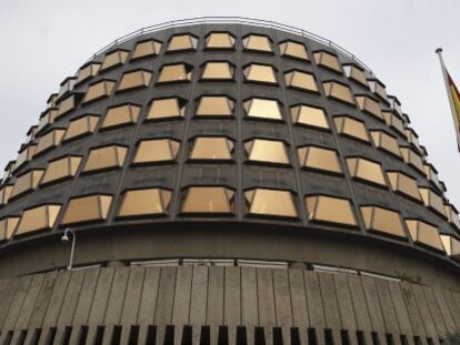 Exterior del Tribunal Constitucional, en Madrid.