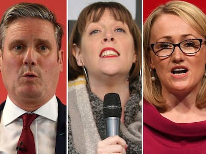 Los cinco aspirantes al liderazgo laborista: desde la izquierda, Emily Thornberry, Keir Starmer Jess Phillips, Rebecca Long-Bailey y Lisa Nandy.