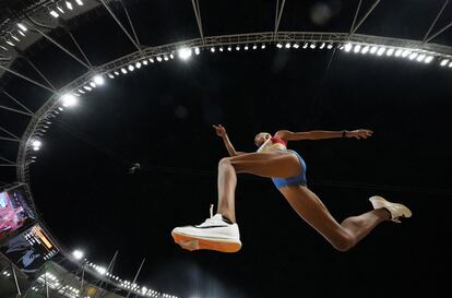 Women's Triple Jump Final - National Athletics Centre, Budapest, Hungary - August 25, 2023 Venezuela's Yulimar Rojas in action during the final.