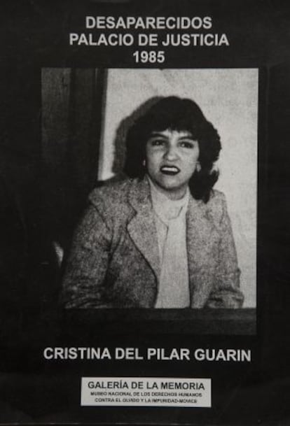 Detalle de Cristina Guarín, una de las desaparecidas durante la toma del Palacio de Justicia.
