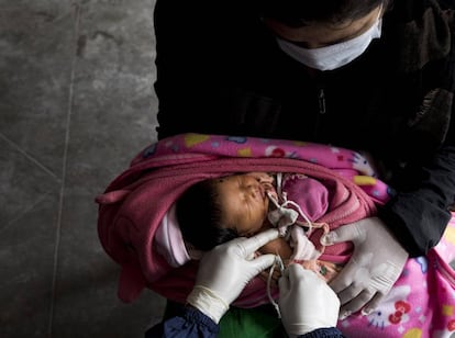 Campaña de vacunación en Nepal.