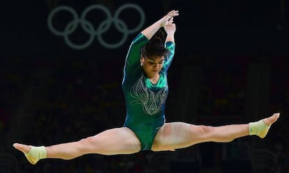 La gimnasta Alexa Moreno durante su participaci&oacute;n