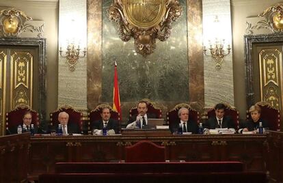 Sala de Plens del Tribunal Suprem on es jutjarà el cas del procés.