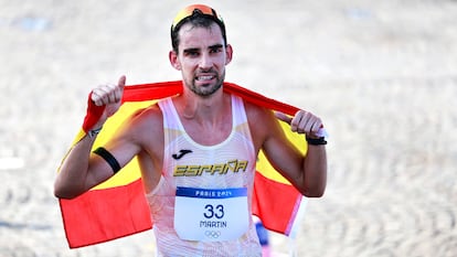 Álvaro Martín, tras lograr el bronce en los 20kms marcha.