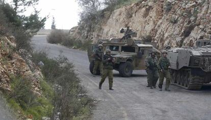 Soldats israelians prop de la frontera amb el Líban.