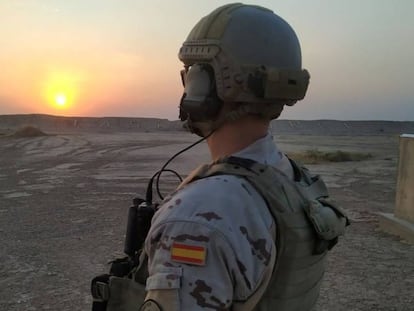 Un soldado español en la base Gran Capitán, en Besmayah, Irak. Instagram del Estado Mayor de la Defensa.