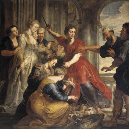 <i>Aquiles descubierto por Ulises y Diomedes</i> (1617-1618), de Pedro Pablo Rubens (y taller), en el Museo del Prado.