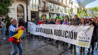 Manifestación del Partido Animalista, el pasado 6 de abril en Sevilla.