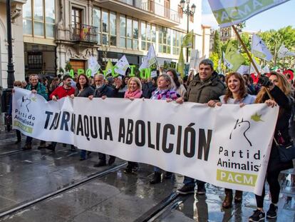 Manifestación del Partido Animalista, el pasado 6 de abril en Sevilla.