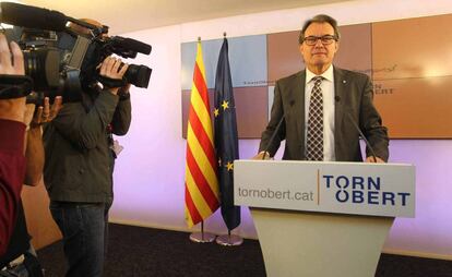 Artur Mas, durante la conferencia de prensa ofrecida tras la ejecutiva de CDC.