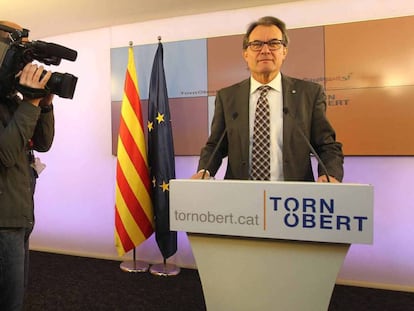 Artur Mas, durante la conferencia de prensa ofrecida tras la ejecutiva de CDC.