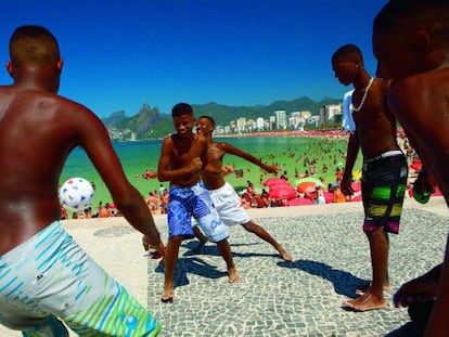 Partido en el Arpoador, en la zona sur de Río de Janeiro.