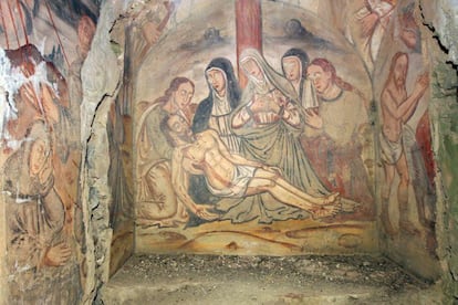 Pinturas de la ermita de san Jorge.