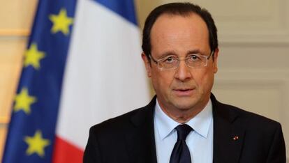 El presidente francés, François Hollande, este viernes en el Elíseo.