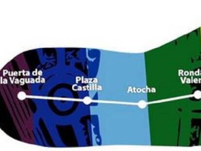 La imagen del recorrido que espera tener la manifestación desconvocada.