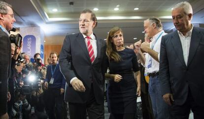 Rajoy y Sanchez Camacho reunidos en Barcelona.