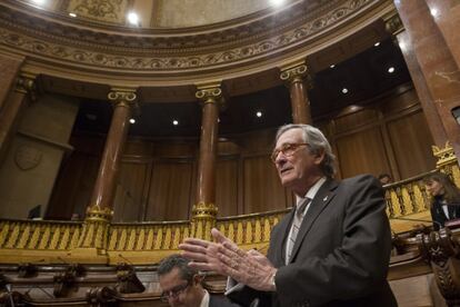 Xavier Trias, en un pleno del Ayuntamiento.
