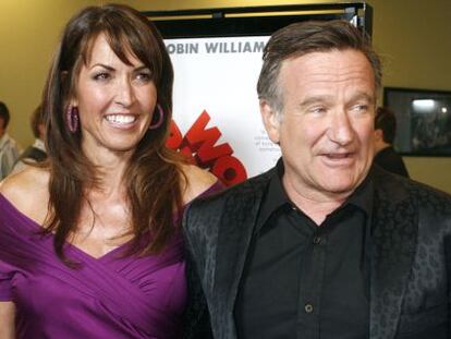 Susan y Robin Williams en el estreno de 'World's Greatest Dad'.