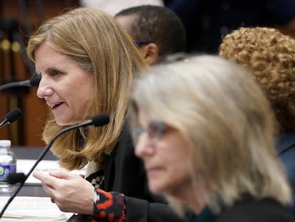 University of Pennsylvania President Liz Magill testifies before a House Education and The Workforce Committee hearing on Capitol Hill in Washington, December 5, 2023.