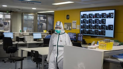 The intensive care area of Barcelona's Vall d’Hebron Hospital.