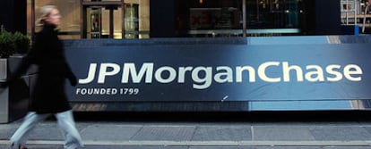 Exterior de la sede de JP Morgan Chase en Nueva York.