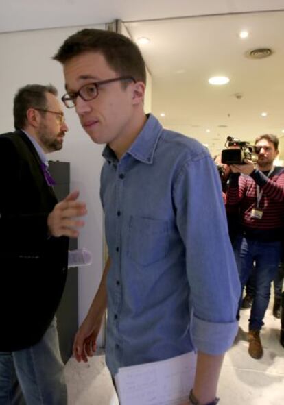 El 'número dos' de Podemos, Íñigo Errejón, este martes.