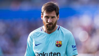 Lionel Messi, en el duelo ante el Alav&eacute;s. 