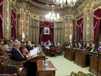 Imagen de la sesión ordinaria del pleno del Ayuntamiento de Bilbao.