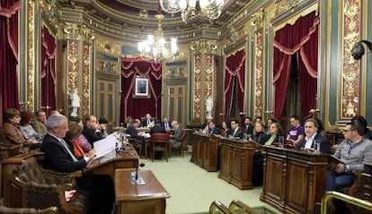 Imagen de la sesión ordinaria del pleno del Ayuntamiento de Bilbao.