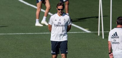 Julen Lopetegui en Valdebebas.