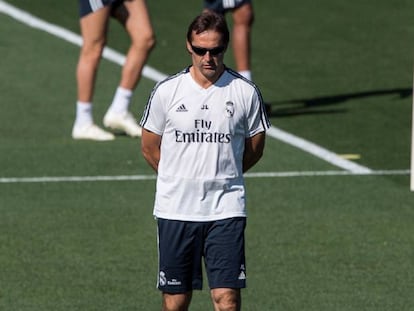 Julen Lopetegui en Valdebebas.