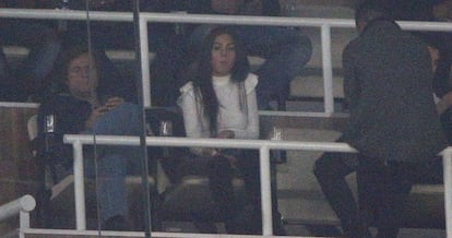Georgina Rodríguez, en el palco de Cristiano Ronaldo en el Bernabéu.